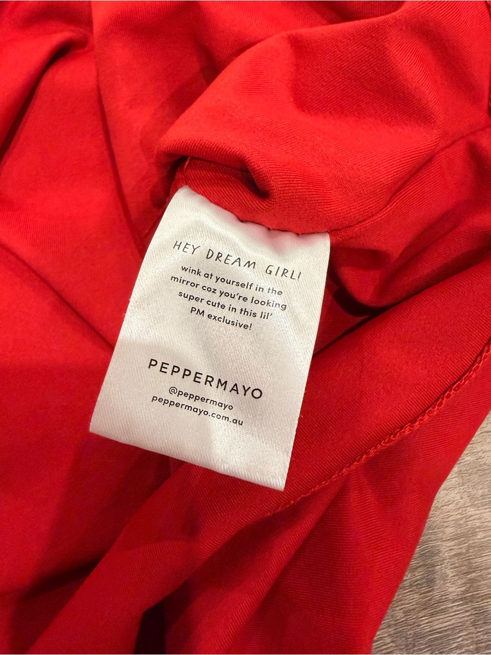 Peppermayo Solace Soul Twist Shoulder Top Red Off Shoulder Cropped NWT Sz US 18 - Picture 7 of 9